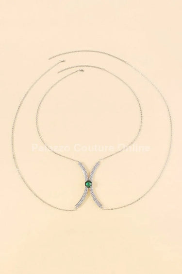 Luxury Sexy Green Crystal Body Chain Body Jewelry - stylish accessory for every outfit