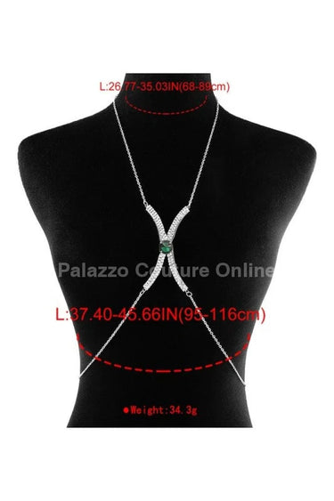 Luxury Sexy Green Crystal Body Chain Body Jewelry - bold fashion jewelry for women