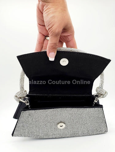 Maddie Rhinestone Handbag (Black) - Palazzo Couture Online