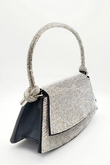 Maddie Rhinestone Handbag (Black) - chic clutch by Palazzo Couture