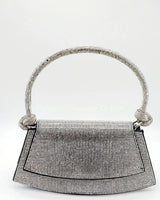 Maddie Rhinestone Handbag (Black) - women's evening clutch