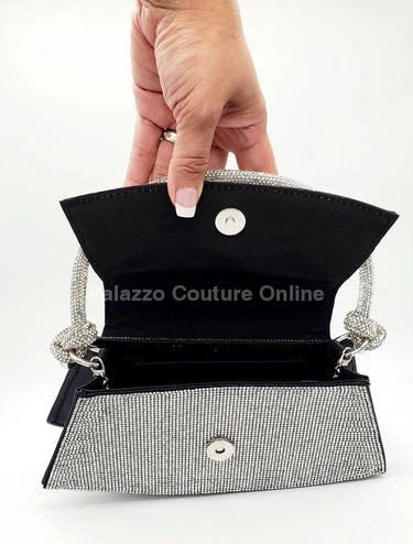 Maddie Rhinestone Handbag (Black) - trendy women's bag