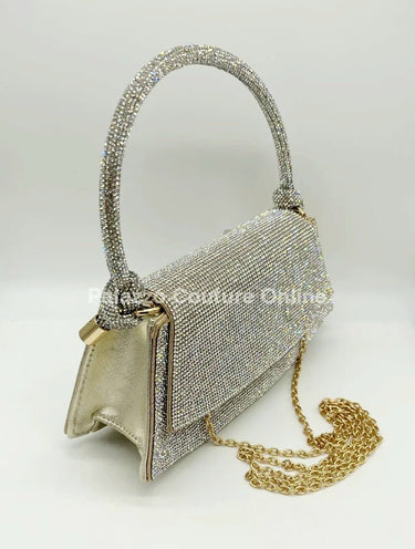 Maddie Rhinestone Handbag (Gold) - Palazzo Couture Online