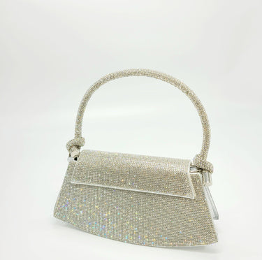 Maddie Rhinestone Handbag (Silver) - Palazzo Couture Online