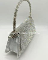 Maddie Rhinestone Handbag (Silver) - Palazzo Couture Online