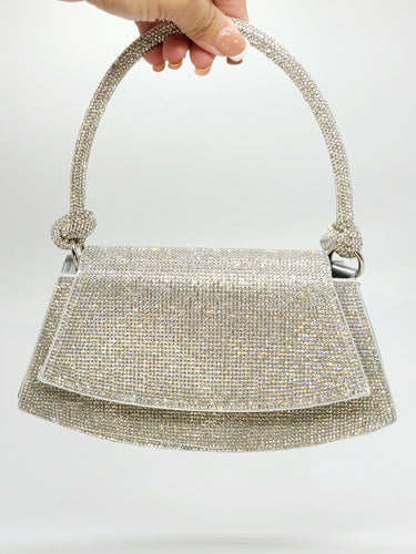 Maddie Rhinestone Handbag (Silver) - Palazzo Couture Online