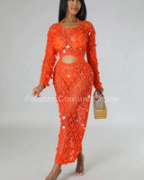 Make You Feel Cover Up Maxi Dress (Orange) - women's resort wear and swimwear cover up