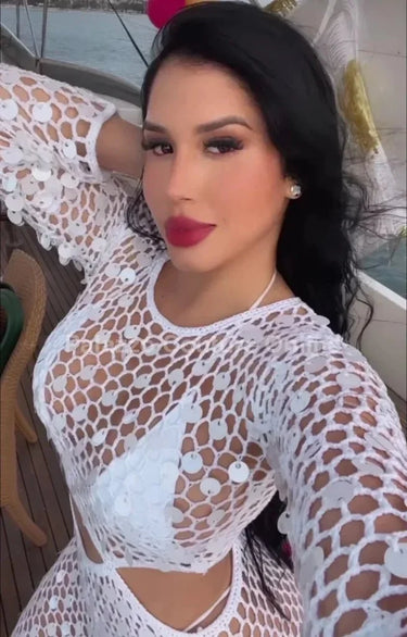 Make You Feel Cover Up Maxi Dress ( White) - summer beach essential