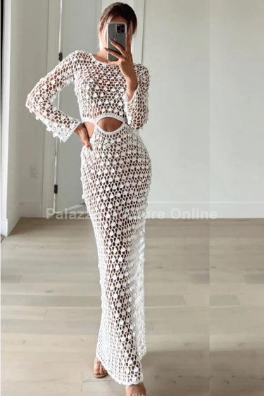 Make You Feel Cover Up Maxi Dress ( White) - vacation cover up for women