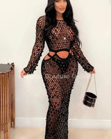 Make You Feel Cover Up Maxi Dress (Black) for women - beach cover up by Palazzo Couture