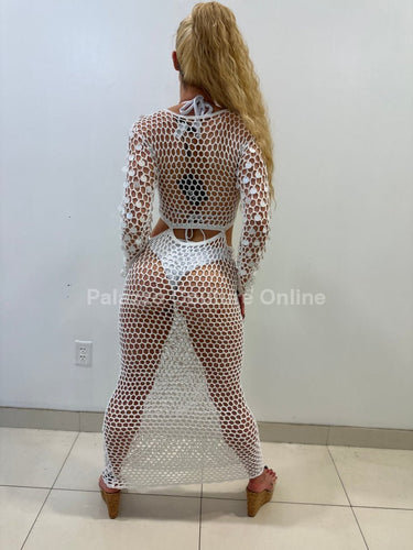 Make You Feel Cover Up Maxi Dress ( White) - Palazzo Couture Online