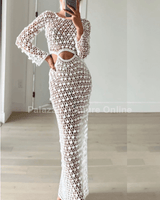 Make You Feel Cover Up Maxi Dress ( White) - Palazzo Couture Online