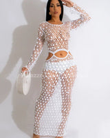 Make You Feel Cover Up Maxi Dress ( White) - Palazzo Couture Online