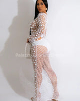 Make You Feel Cover Up Maxi Dress ( White) - Palazzo Couture Online