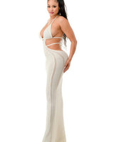 Malibu Crochet Cover Up Maxi Dress (White) - Palazzo Couture Online