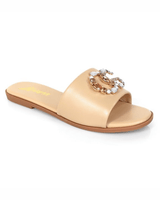 Mandy Elegant Jewel Slide Sandals - Palazzo Couture Online