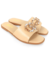 Mandy Elegant Jewel Slide Sandals - Palazzo Couture Online