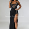Marcia Glam Maxi Dress (Black) - Palazzo Couture Online