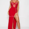 Marcia Glam Maxi Dress (Red) - Palazzo Couture Online