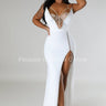Marcia Glam Maxi Dress White - Palazzo Couture Online