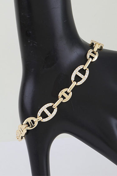 Bejeweled Mariner Chain Bracelet | Palazzo Couture