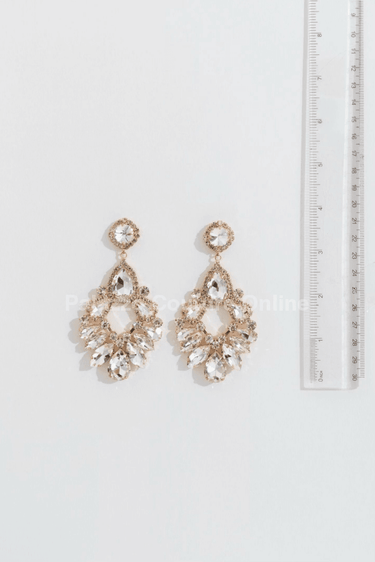 Marquise Crystal Drop Evening Earrings - Palazzo Couture Online