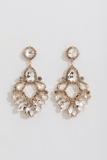 Marquise Crystal Drop Evening Earrings - Palazzo Couture Online