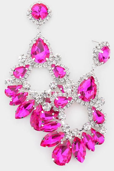 Marquise Crystal Drop Evening Earrings - Palazzo Couture Online