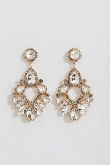 Marquise Crystal Drop Evening Earrings - chic women's accessory
