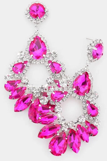 Marquise Crystal Drop Evening Earrings - women's statement jewelry