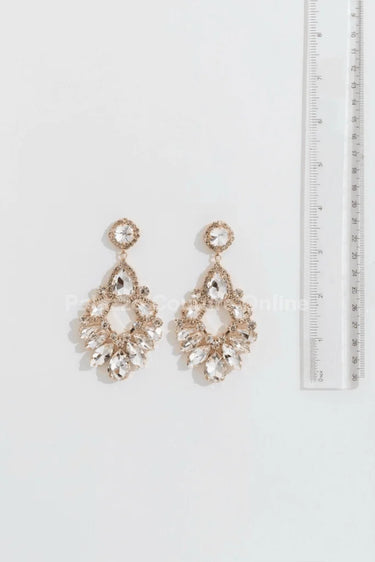 Marquise Crystal Drop Evening Earrings - bold fashion jewelry for women