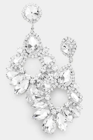 Marquise Crystal Drop Evening Earrings for women - fashion jewelry by Palazzo Couture