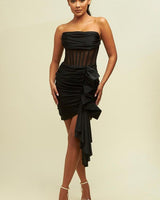 Match My Standards Mini Dress (Black) - Palazzo Couture Online