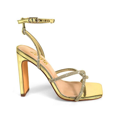 Mayan Luxe Heels Gold - Palazzo Couture Online