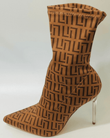 Maze of Elegance Stiletto Ankle Boots - Palazzo Couture Online