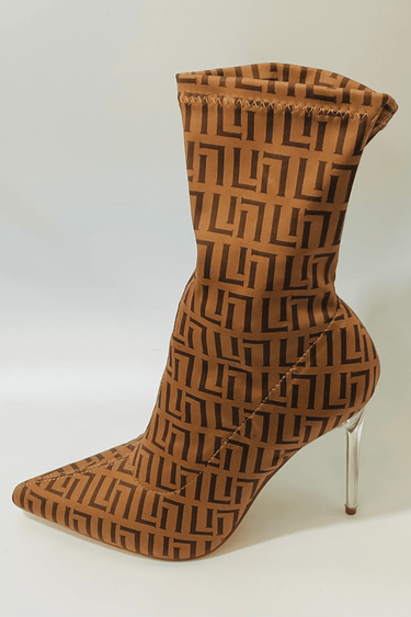 Maze of Elegance Stiletto Ankle Boots - Palazzo Couture Online