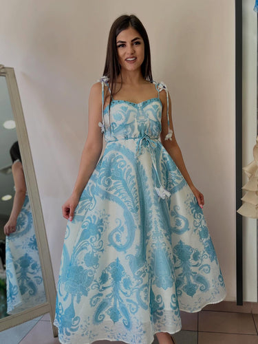 Mediterranean Muse Corset Maxi Dress - Palazzo Couture Online