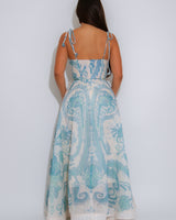 Mediterranean Muse Corset Maxi Dress - Palazzo Couture Online