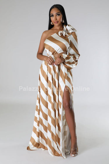 Meet Me In Dubai Dress Gold - Palazzo Couture Online
