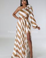 Meet Me In Dubai Dress Gold - Palazzo Couture Online