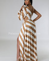 Meet Me In Dubai Dress Gold - Palazzo Couture Online