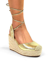 Mel Wrap Wedge - Gold - Palazzo Couture Online
