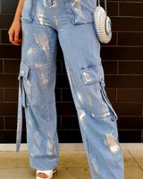Memphis Girl Denim Pants - Palazzo Couture Online