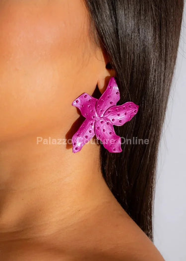 Mermaid Star Earrings (Purple) - women's statement jewelry
