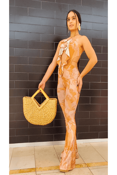 Mesh Seduction Jumpsuit - Palazzo Couture Online