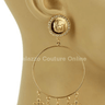 Metal Dangling Round Cross Earring - Palazzo Couture Online