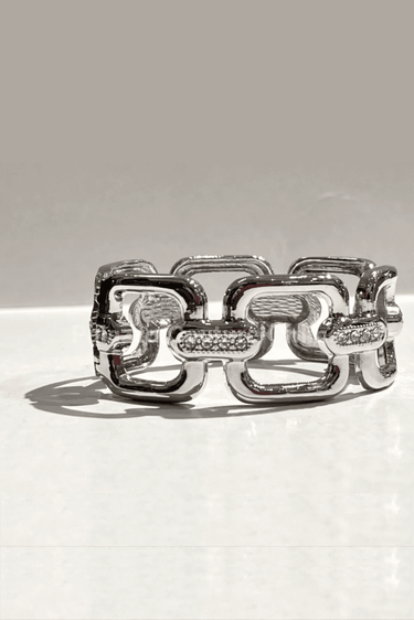 Metal Stainless Steel Bracelet (Silver) - Palazzo Couture Online