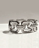 Metal Stainless Steel Bracelet (Silver) - women's statement jewelry