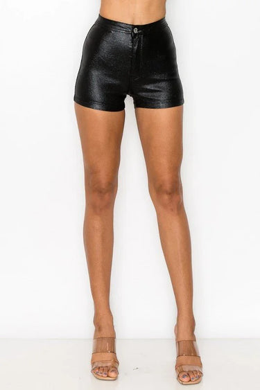 Sassy Slithers Metallic Black Shorts view 3
