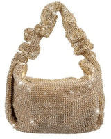 Metallic Mesh Purse Hobo Style (Gold) for women - bag by Palazzo Couture